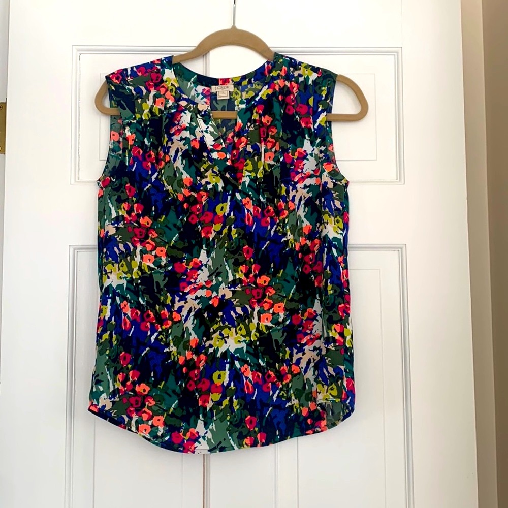 Vibrant print tank from J. Crew.